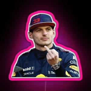 Max F1 Driver Middle Finger Meme Funny RGB Neon Sign