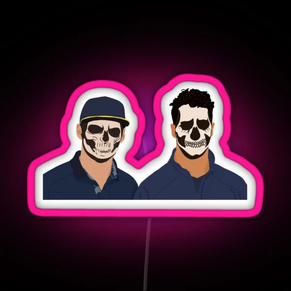 Max Verstappen And Daniel Ricciardo For The Day Of The Dead RGB Neon Sign