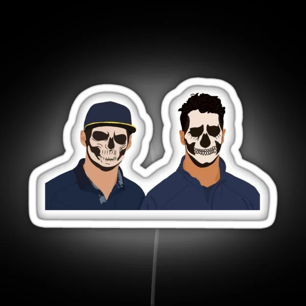 Max Verstappen And Daniel Ricciardo For The Day Of The Dead RGB Neon Sign