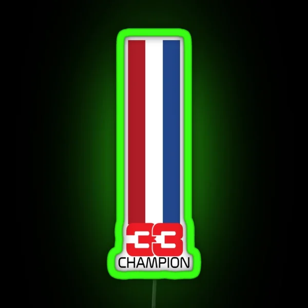 Max Verstappen F1 CHAMPION RGB Neon Sign