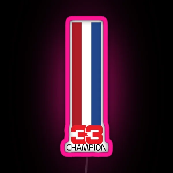 Max Verstappen F1 CHAMPION RGB Neon Sign