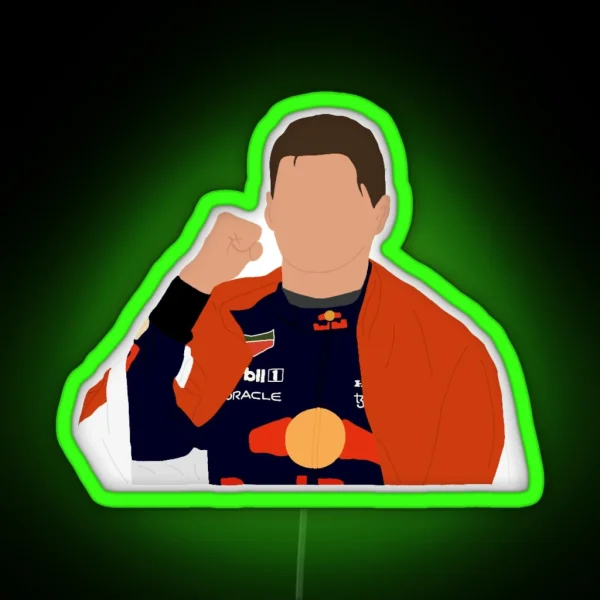 Max Verstappen World Champion RGB Neon Sign