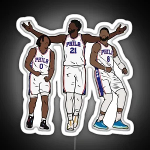 Maxey Embiid And PG RGB Neon Sign