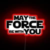 May The Force Be With You neon sign with RGB lighting - Star Wars themed graphics.
