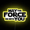 'may the force be with you neon sign rgb yellow star wars graphics'