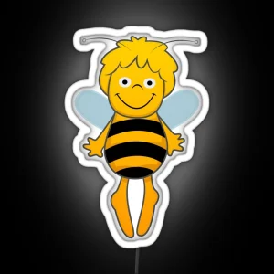 Maya Bee Happy RGB Neon Sign