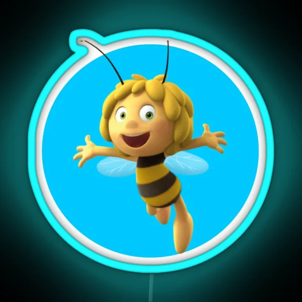 Maya The Bee And Her Best Friend Having Great RGB Neon Sign