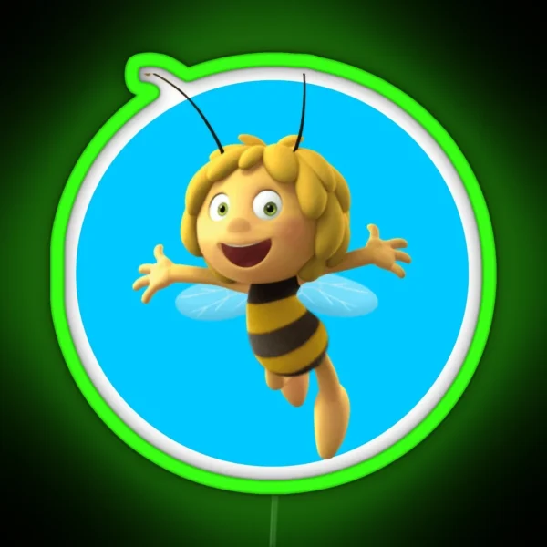 Maya The Bee And Her Best Friend Having Great RGB Neon Sign