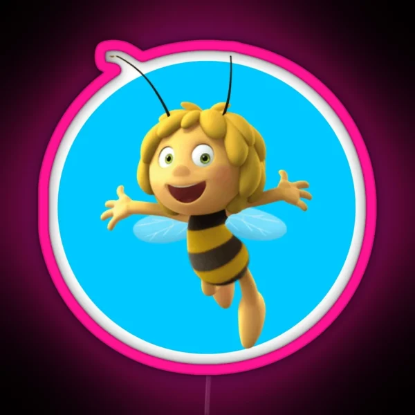 Maya The Bee And Her Best Friend Having Great RGB Neon Sign