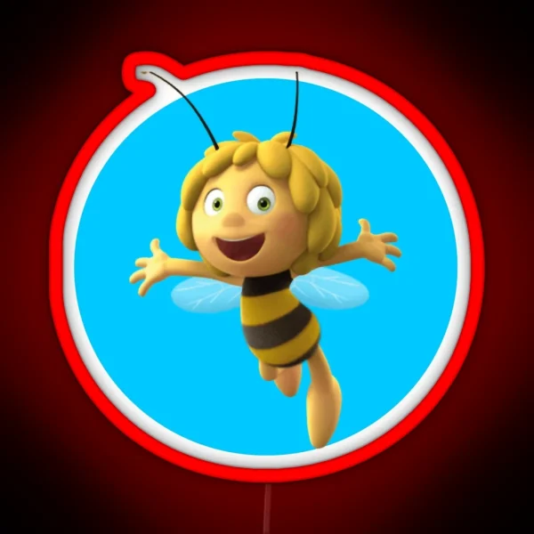 Maya The Bee And Her Best Friend Having Great RGB Neon Sign