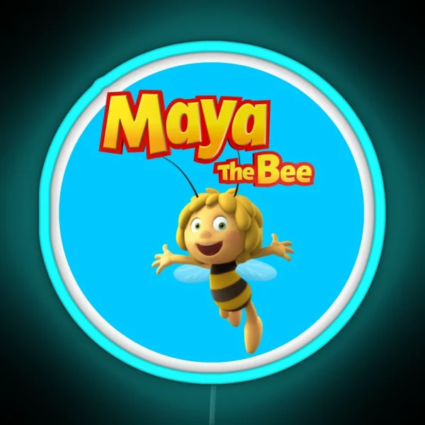 Maya The Bee And Her Best Friend Having Great Adventures Copy Of Techno RGB Neon Sign