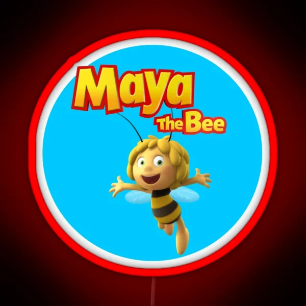 Maya The Bee And Her Best Friend Having Great Adventures Copy Of Techno RGB Neon Sign