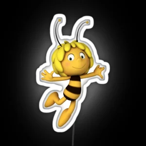 Maya The Bee And Her Best Friend Having Great Adventures Dj Electronic RGB Neon Sign