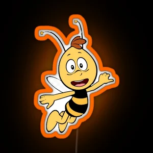 Maya The Bee And Her Best Friend Having Great Adventures Willy Long Sleeve RGB Neon Sign