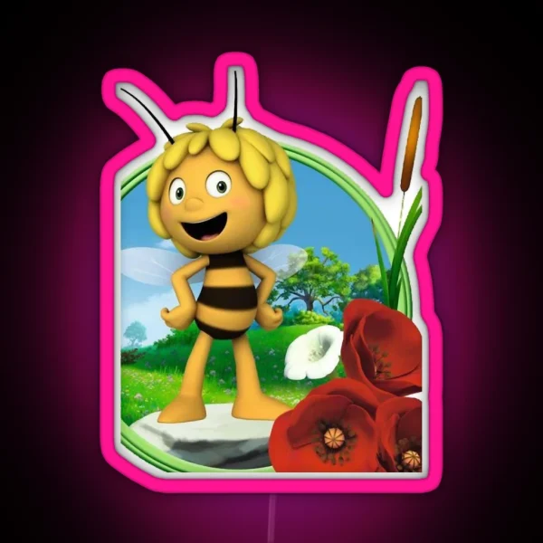 Maya The Bee And Her Best Friend Having Great Adventuresmusic RGB Neon Sign