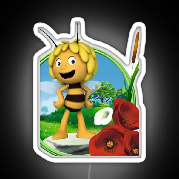 Maya The Bee And Her Best Friend Having Great Adventuresmusic RGB Neon Sign