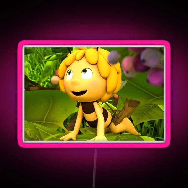 Maya The Bee And Her Best Friend Having Great Adventurestrending RGB Neon Sign