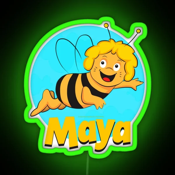 Maya The Bee And Her Best Friend Having Great Adventuresvintage RGB Neon Sign