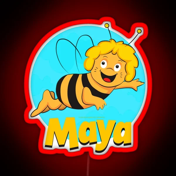 Maya The Bee And Her Best Friend Having Great Adventuresvintage RGB Neon Sign