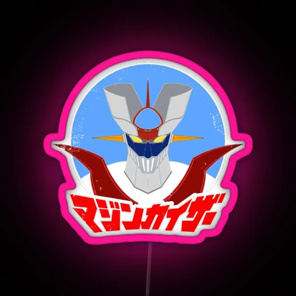 Mazinger Japanese Text RGB Neon Sign