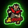 Mazinger Z neon sign in vibrant green.