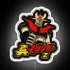 Neon Sign of Mazinger Z in RGB Colors | White Version