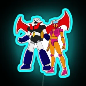 Mazinger Z And Afrodita A RGB Neon Sign