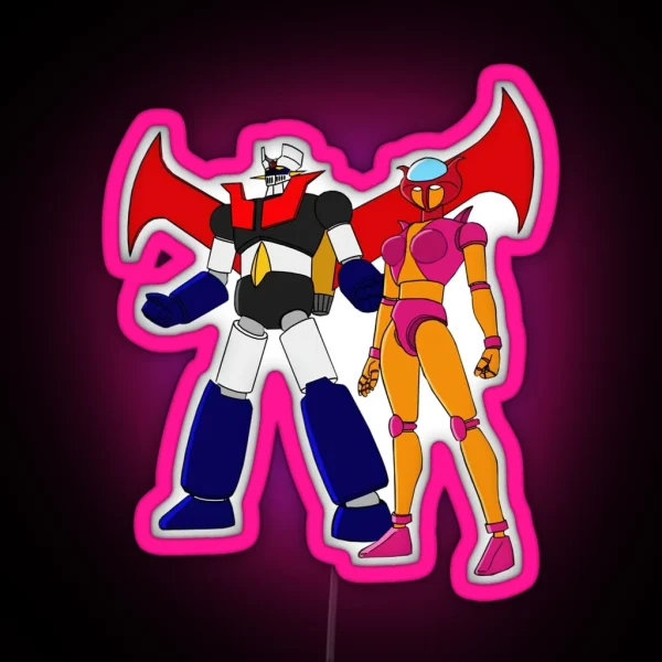 Mazinger Z And Afrodita A RGB Neon Sign