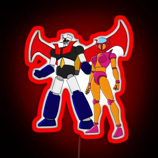 Mazinger Z And Afrodita A RGB Neon Sign