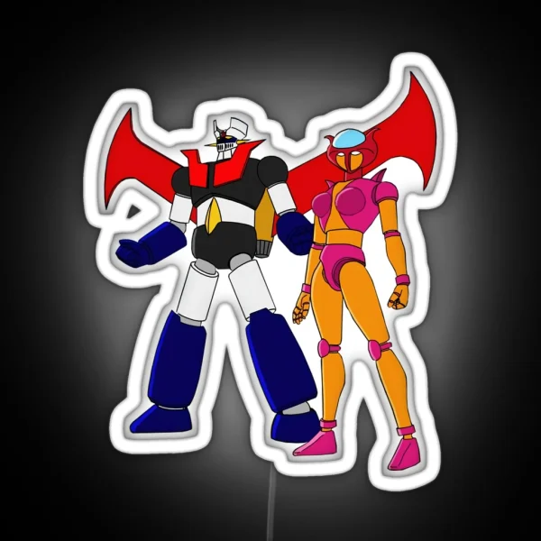 Mazinger Z And Afrodita A RGB Neon Sign
