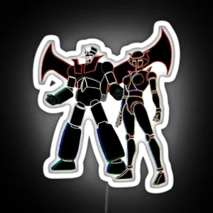 Mazinger Z And Afrodita A Tron Style RGB Neon Sign