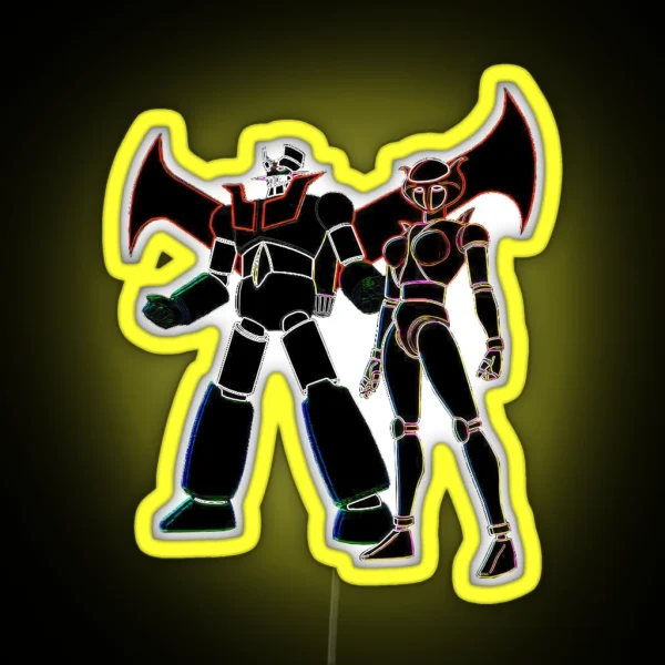 Mazinger Z And Afrodita A Tron Style RGB Neon Sign