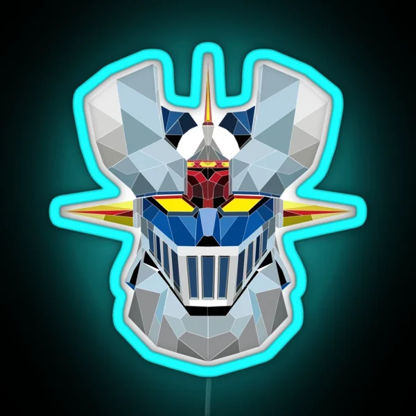 Mazinger Z Linear Low Poly RGB Neon Sign