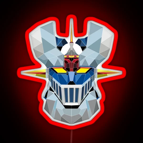 Mazinger Z Linear Low Poly RGB Neon Sign