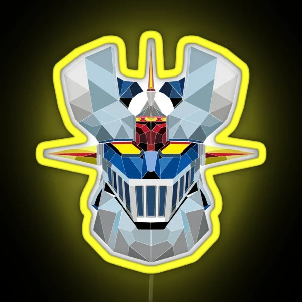 Mazinger Z Linear Low Poly RGB Neon Sign