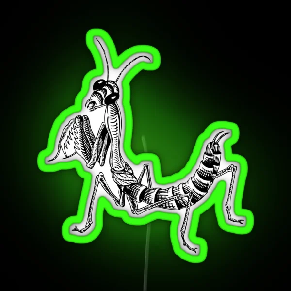 MC Escher Mantis RGB Neon Sign