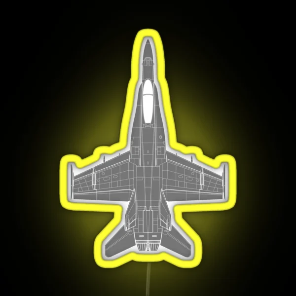 Mcdonnell Douglas F 18 Hornet RGB Neon Sign