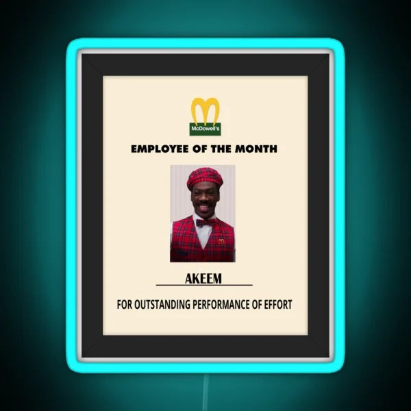 Mcdowell S Employee Of The Month Coming To America RGB Neon Sign
