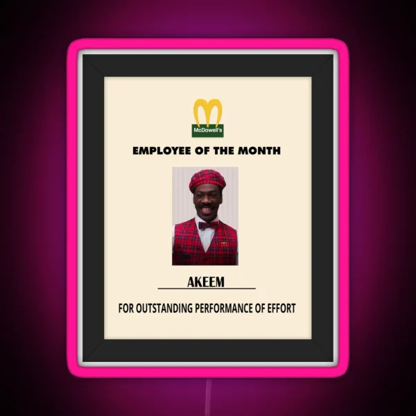 Mcdowell S Employee Of The Month Coming To America RGB Neon Sign
