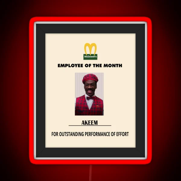 Mcdowell S Employee Of The Month Coming To America RGB Neon Sign
