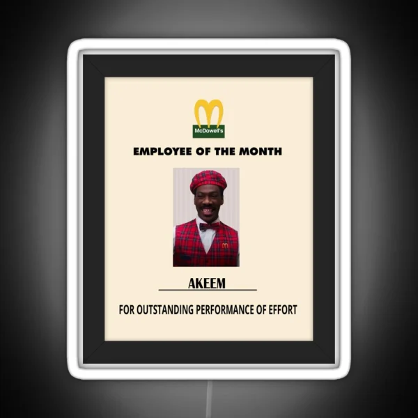 Mcdowell S Employee Of The Month Coming To America RGB Neon Sign