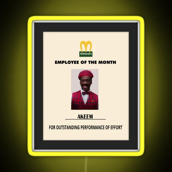 Mcdowell S Employee Of The Month Coming To America RGB Neon Sign