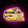 mcgurk speed neon rgb sign in vibrant pink