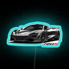 McLaren 720S RGB neon sign in blue, featuring vibrant lighting for a stylish car display.