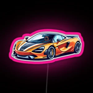 Mclaren 750S Cartoon Design RGB Neon Sign