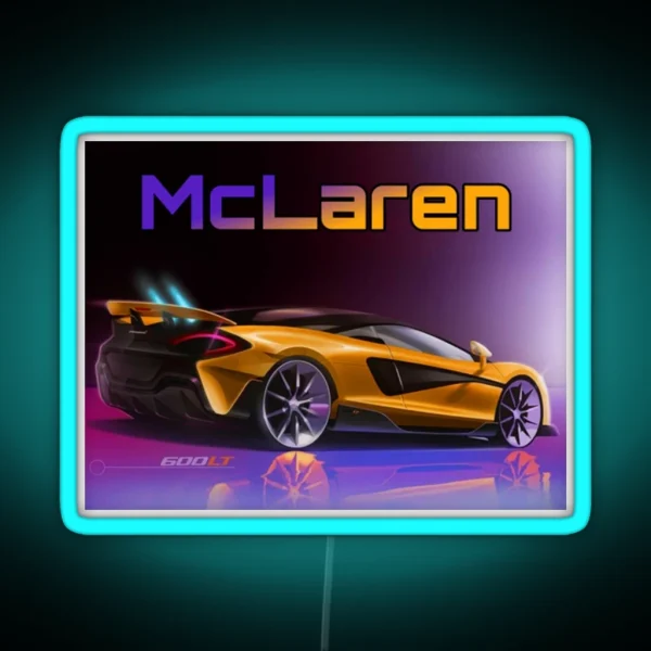 Mclaren In Gradient Metallic Color RGB Neon Sign