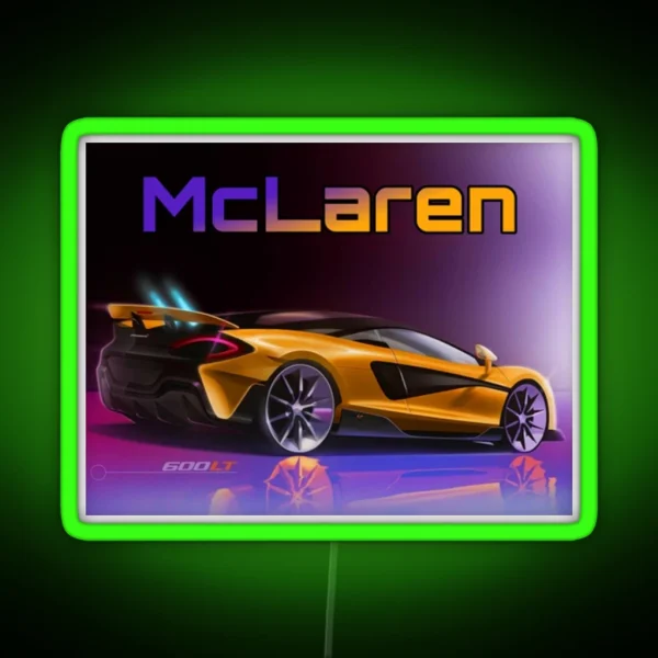 Mclaren In Gradient Metallic Color RGB Neon Sign