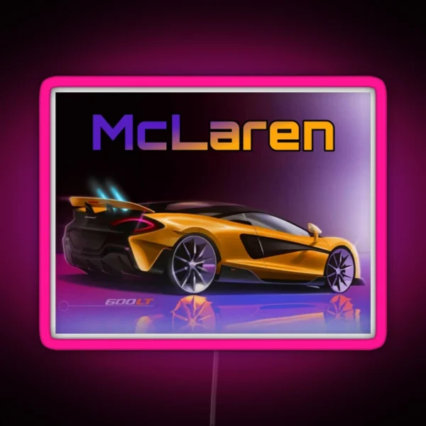 Mclaren In Gradient Metallic Color RGB Neon Sign