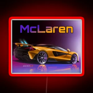 Mclaren In Gradient Metallic Color RGB Neon Sign