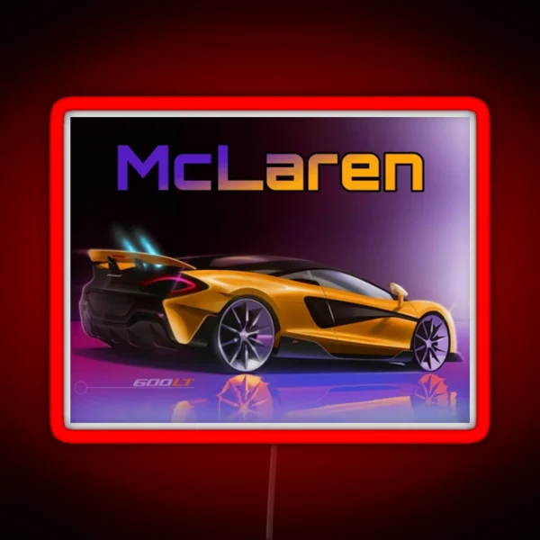 Mclaren In Gradient Metallic Color RGB Neon Sign